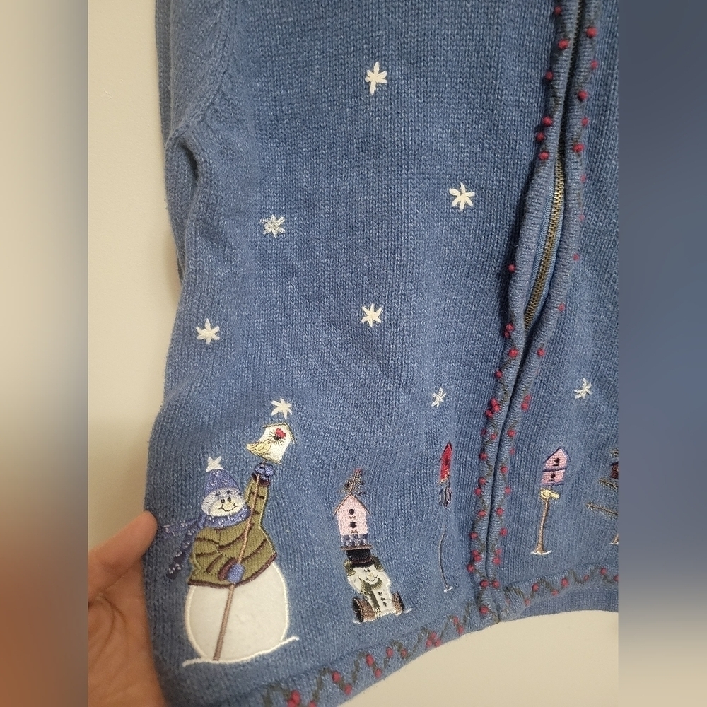 Christopher & Banks Vintage Holiday Snowmen Sweater - Picture 3 of 8